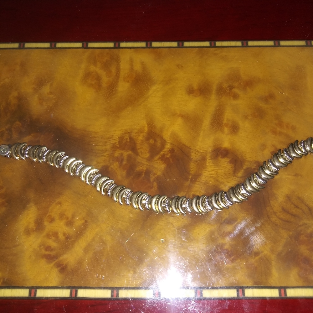 Crescent bracelet gold GE and silver